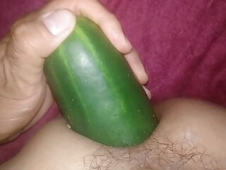 Huge cucumber for my ass