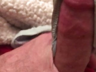 Stroking my cock with wife&rsquo;s dirty panties 