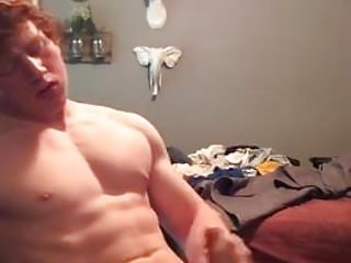 Ginger Muscle Boy Jerks Off and Cums