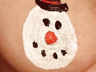 Carrot-Nipple the snowman