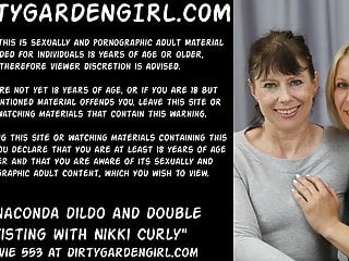 Hardcore Dildo Hd Videos video: Anaconda dildo and double fisting with Nikki Curly