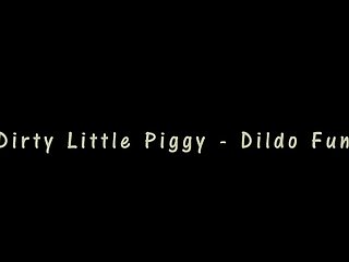 Dirty Little Piggy- Dildo and Poppers Fun