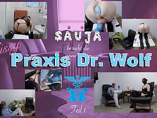 Dr. Prof. Wolf Part 1 - My first visit at the Sissy-Doctor with examination 