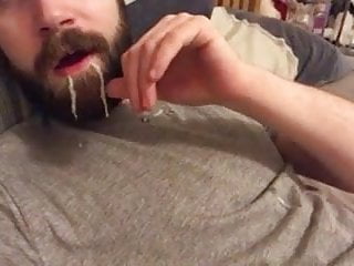 hot cum in beard