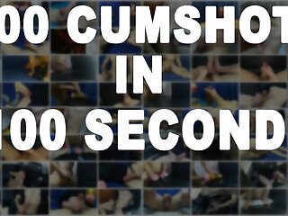 100 Cumshots in 100 Seconds - MEGA COMPILATION