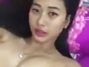 A beautiful asian girl showing