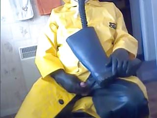 Yellow oilskin wank...