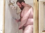 Bear enjoying a shower