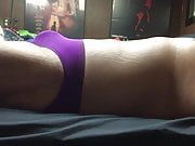 Purple bikini masturbation