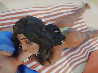  video: Ana Beach Blowjob BWC (Animation With Sound)