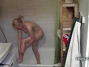 Blonde teen Maya in the shower