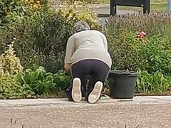 Jane gardening