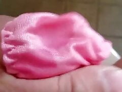 Cum on pink nylon panties