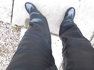 Leather Trousers And Booted...