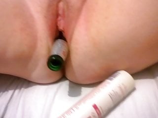 uk milf beer bottle play