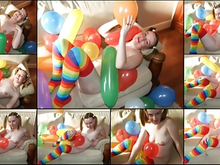 Nude, Balloon, Homemade, Tight Pussy