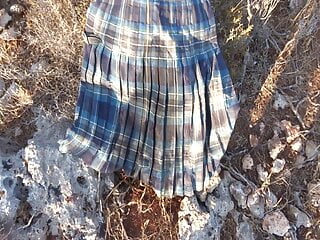 piss on blue tartan 2 skirt