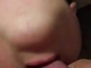 Slow motion cumshot in mouth for slut Dahlia