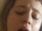 Shooting cum on her face and in her mouth 