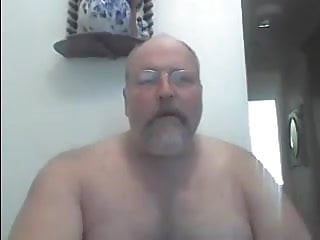 Hairy naked step dad on webcam...