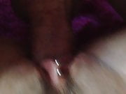 Fucking tight pussy with clit hood piercing