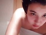 Chubby cutie in shower (naked near the end)