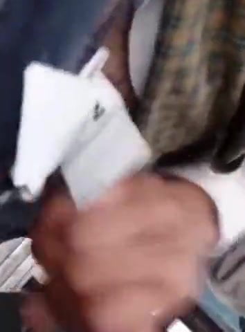 Helping hand jerkoff in public bus 