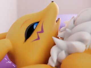 Sexy furry maiden Renamon  fucked  POV