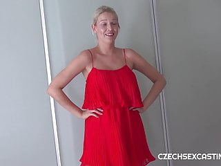 Lady in red is banged hard in casting