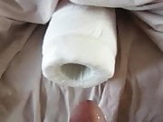 ejaculating in my DIY homemade pussy 