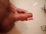 Cumshot in the shower