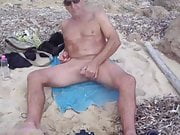 naked and masturbating at the beach