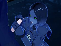 Necron Anime Girl Blow Job : Warhammer 40k Hentai Parody