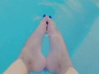 short clip Wet feet water play toes soles and nature