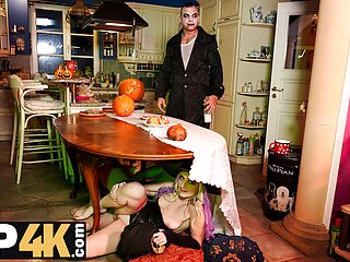 MATURE4K. Fucking Hide And Fucking Seek Halloween Game