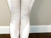 Piss - Wet Scarlet - Scarlet Pees Her Skintight White Jeans 