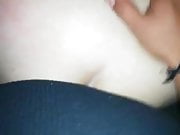 Fucking my girlfriend on all fours and I cum inside her