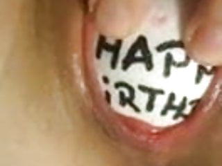 Slut, Masturbation, Gaping, Birthday