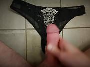 cum on black panties