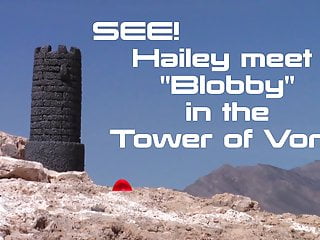 Hailey meets blobby in tower of...