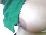 Indian aunty getting her large tits and saggy cunt 