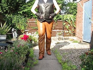 Black and tan leather in the sun