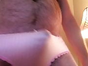 Jerking with wife's bra and  panties