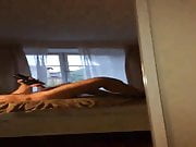 Play whit toy in mirror to orgasm