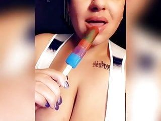 Popsicle, BBW Latina, BBW Sucking, Sexy Sucking