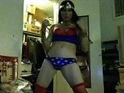 Sexy Wonder Woman Crossdresser Shemale Big White Ass