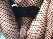 Fuck and cum on fishnet 