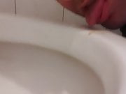 Licking the toilet