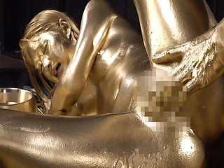 Girl Fucking, Fucks, Gold, Painted