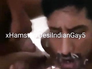 Indian guy sucking four cocks...